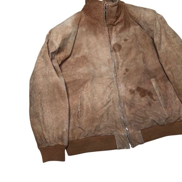 American Vintage 80s Women’s Pelle Suede Leather Jacket Made In Korea Medium - Picture 2 of 11